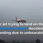 ببینید؛ فرود پرخطر هواپیماها در طوفان یونان