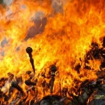 تصاویر؛ امحای بیش از یک تن مواد مخدر در رشت