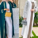 مانتو بلند عبایی شکیل؛ ۱۵ عکس با طراحی آزاد و مناسب همه اندام‌ها